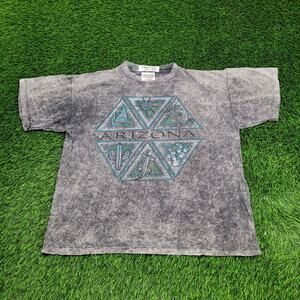 Vintage Native-American Arizona Shirt Women L/XL 23x25 Baggy